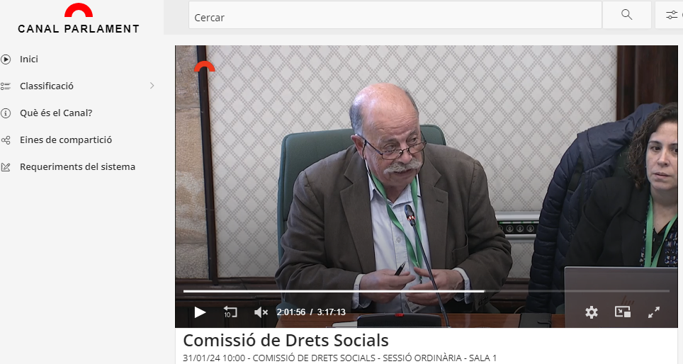 El president de Vimar participa a la comissió de Drets Socials